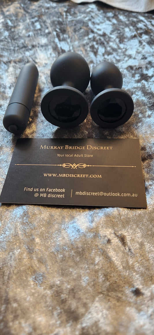 Beginners anal butt plug set and bullet vibrator