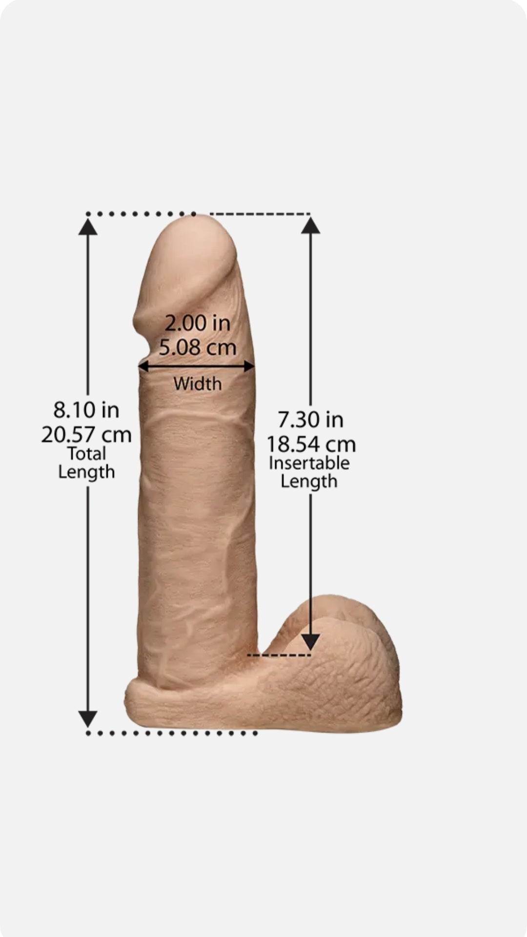 Doc Johnson Vibro 8 inch Realistic Cock with Ultra Harness