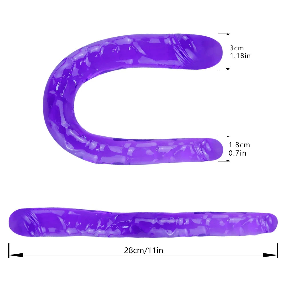 Double Soft Jelly Dildo